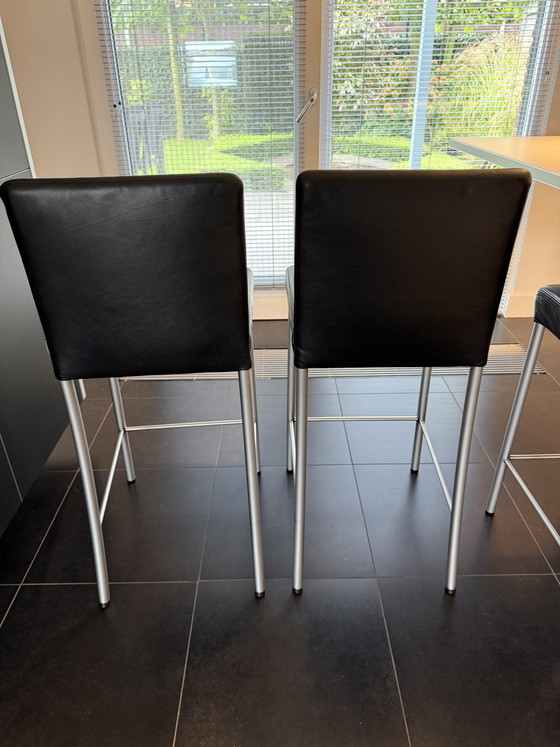 4 Hockers Walter Knoll – Barkrukken, Leather, Metal (photo 14 of 15)