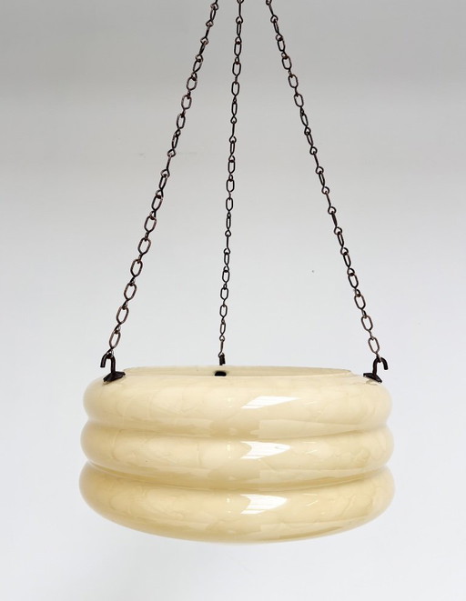 Glass Art Deco beehive lamp, 1930s