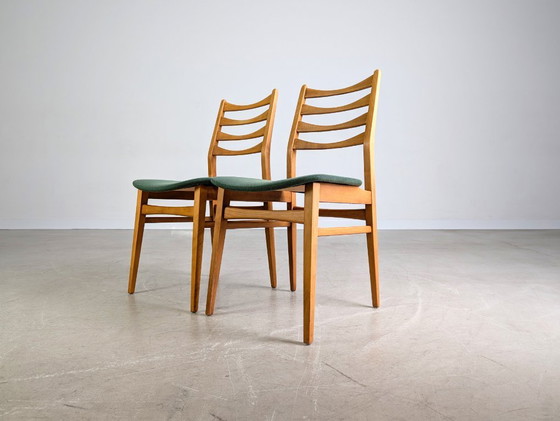 Image 1 of Lot de 2 chaises Midcentury Vintage hêtre 1960 Design Chaise de salle à manger