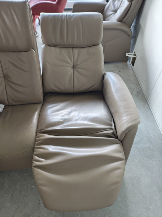 Image 1 of Himolla 4879 Leder Sessel Couch 2er+1er Sofa Gruppe 
