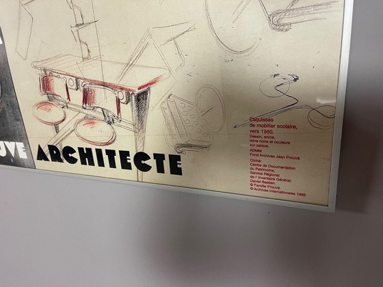 Jean Prouvé Architecte Raro Poster d'Arte Grande Formato, Archives Internationales, Incorniciato. Francia, (photo 13 of 14)