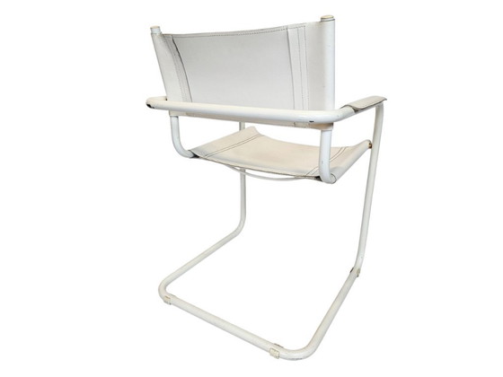 Image 1 of Bauhaus design - Mart Stam - Visitor chair - Matteo Grassi - leer - buisframe -  70's
