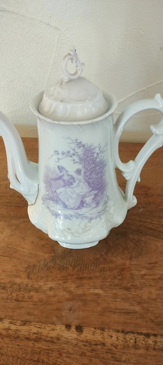 Image 1 of Caffettiera antica Carl Tielsch, Germania/Polonia, periodo 1875-1935, logo aquila