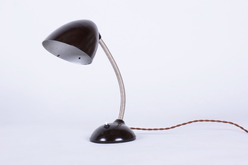 Restaurierte Bauhaus Tischlampe, von Eric Kirkman Cole, Bakelit, Tschechisch, 1930er Jahre