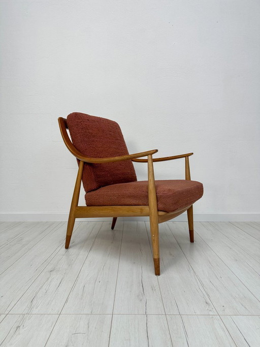 1950s Danish Oak Armchair FD 145 by Peter Hvidt & Orla Mølgaard-Nielsen for France & Daverkosen – Vintage Lounge Chair
