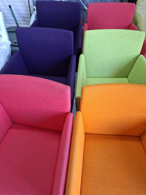 6 Artifort Paco chairs, various colors