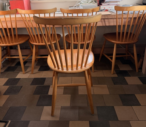 Vintage Pastoe Stoelen 5 Stuks – Eetkamerstoelen, Wood (photo 3 of 7)