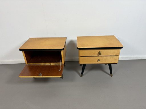 Set di 2 nachtkastjes vintage