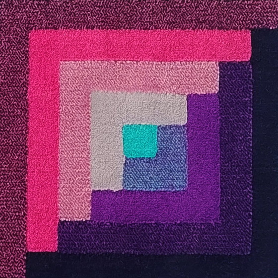 Image 1 of 1980s Gorgeous Geometric Italian Woolen Rug by Missoni for T&J Vestor