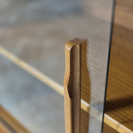 Image 1 of Dyrlund vintage 1960s Danish sideboard, dresser, wall unit display cabinet