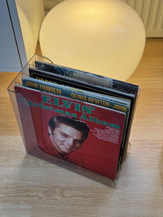 Image 1 of Vintage Bora Inter Weesp LP holder transparent plastic 1970s