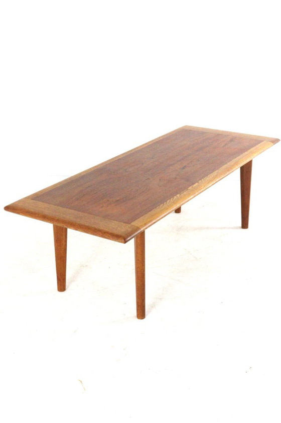 Tavolino da caffè vintage in teak e rovere, restaurato, stile metà secolo. – Tavolini da caffè, Wood (photo 6 of 17)