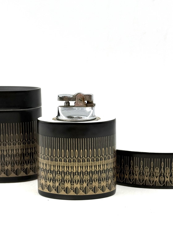 Image 1 of Juego de fumar de porcelana estilo Hollywood Regency de Hans Theo Baumann, Rosenthal, Alemania, década de 1970