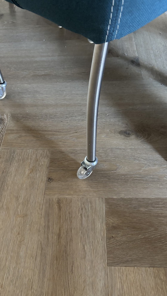 Image 1 of Massief eiken tafel incl. 6 volés