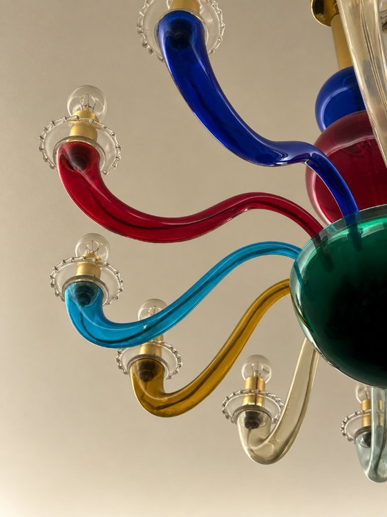 Gio Ponti for Venini — 99.80 Kroonluchter, 12 Lichten, Veelkleurig Murano Glas (photo 3 of 6)