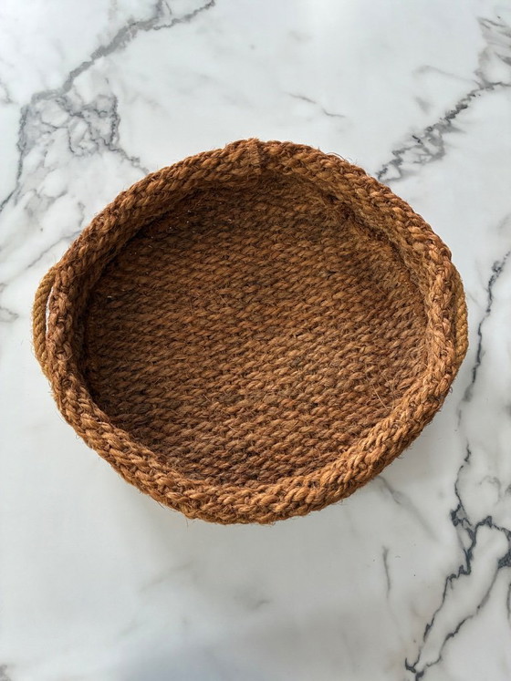 Image 1 of Natuurlijke jute dienbladmand