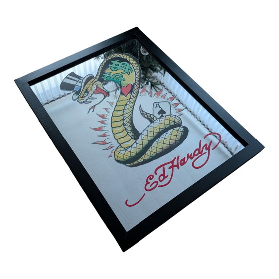 5 x Ed Hardy Espejos "Snake", Plástico, Negro (foto 4 de 7)