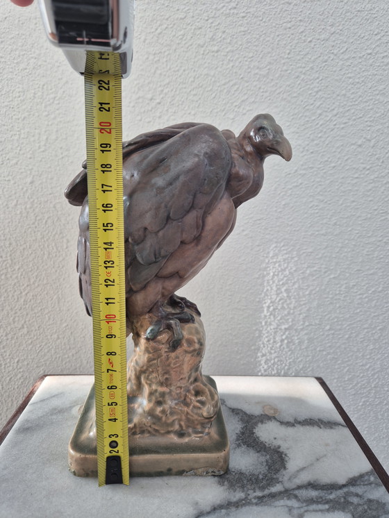 Image 1 of Louis Théophile Hingre - Escultura de un buitre, cerámica