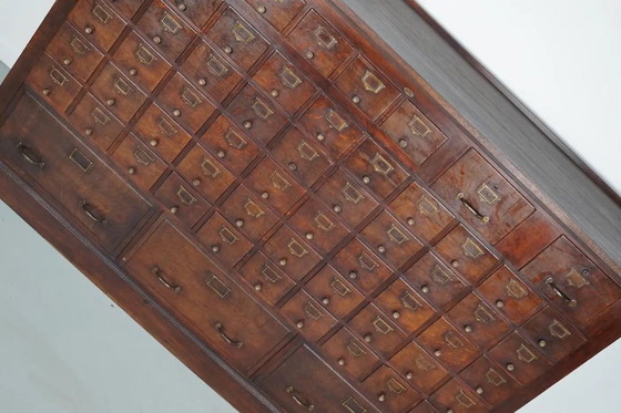 Image 1 of Großer französischer Notar-Apothekerschrank / Aktenschrank aus Eiche, 1920er/30er Jahre