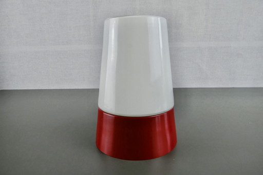 Beautiful stylish vintage ceiling light with red bakelite base