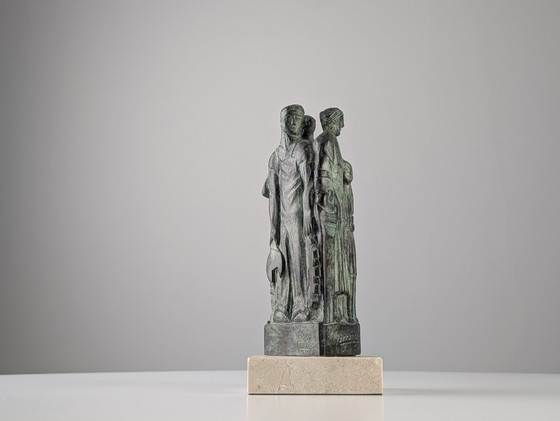 Image 1 of Sculpture en bronze basque "Sustraiak" de Larrañaga, signée et numérotée, 2001