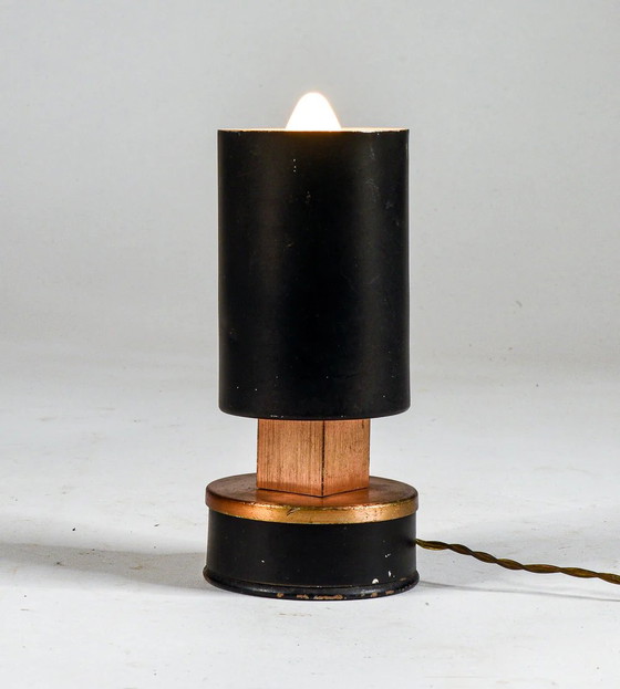 Lampada da Tavolo Orientabile in Metallo Verniciato Nero e Rame Funzionante, Italia 1970 – Lampade da tavolo (photo 5 of 8)