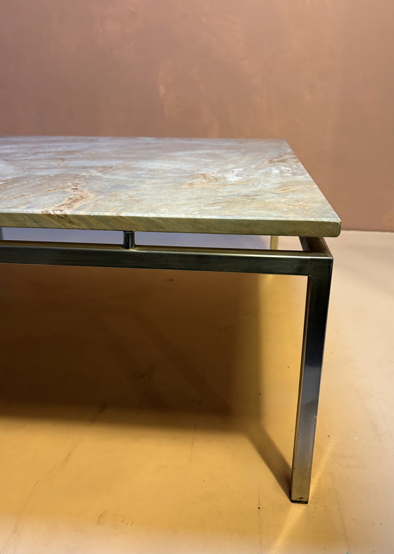 Image 1 of Vintage minimalistic coffee table with marble top