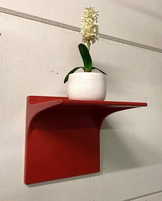 Image 1 of Scaffale a parete rosso di Rudolf Horn 1968