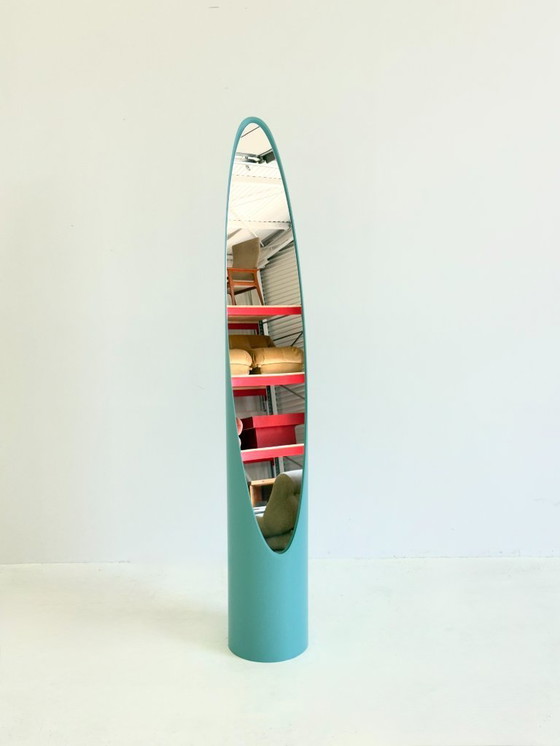 Image 1 of Specchio Unghia blu di Rodolfo Bonetto | Specchio per rossetto