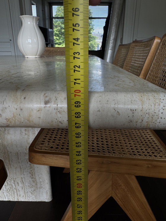 Travertine Dining Table (Solid, Italy 1980s) – Stone (photo 8 of 8)