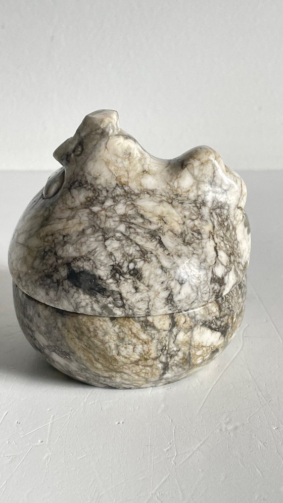 Image 1 of Vintage Marble Hen with Eggs Sculpture