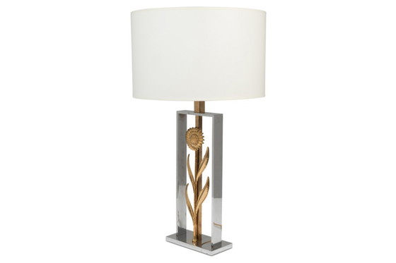 Image 1 of Charles House, attribuito a. Coppia di lampade a forma di girasole. Anni '70