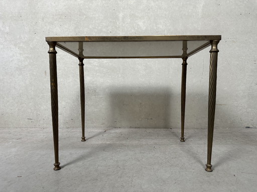 Vintage brass plant table