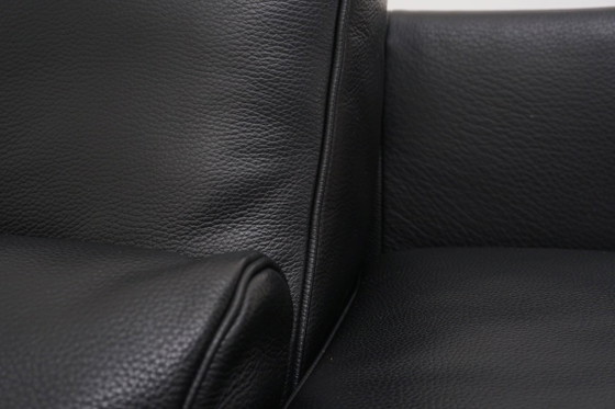 Image 1 of Rolf Benz 6500 Set Sofa Couch Three-seater Two-seater Leather Black