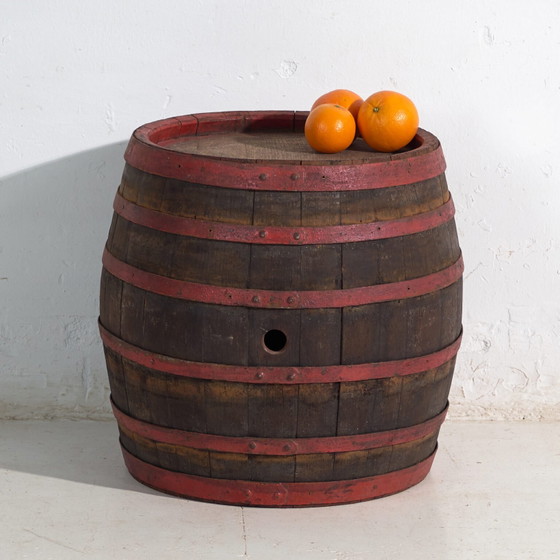 Ancien tonneau en bois avec cerclages en fer – Hongrie, circa 1930 – Objets déco, Iron, Rustic (photo 8 of 34)