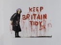 Ingekaderde Offset Lithografie Van Banksy