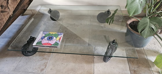 Image 1 of Fontana Arte Design Coffee Table Tavolo Con Ruote