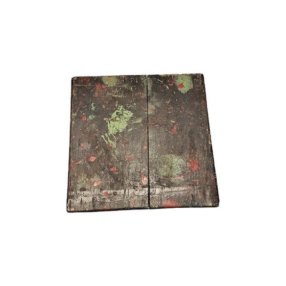 Image 1 of Taburete de taller de madera francés antiguo, mediados del siglo XX.