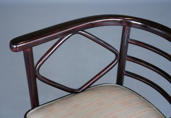 Image 1 of x2 Model 728 Fledermaus Chairs attributed to Josef Hoffmann for J & J. Kohn, 1906