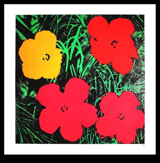 Image 1 of Warhol, Andy - Fleurs - d'après l'original de 1964 - estampe 90x90 cm