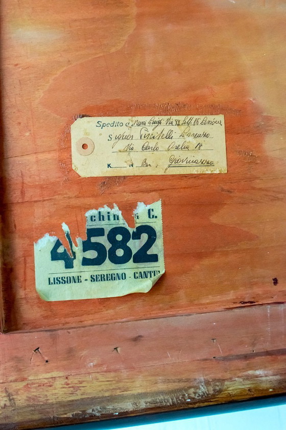 Image 1 of Paolo Buffa, mobile bar italiano di metà secolo in mogano e noce, anni '50