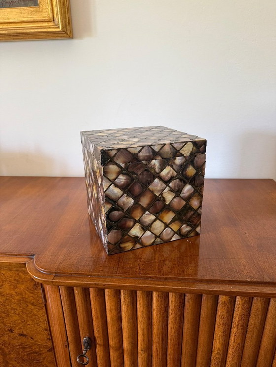 Image 1 of Secchiello da ghiaccio a scaglie in madreperla, Italia 1950