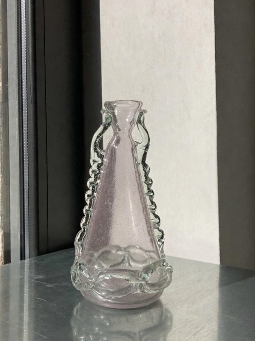 Vintage Pink Murano Vase with Greek Key – vazen, Murano Glass (photo 2 of 10)