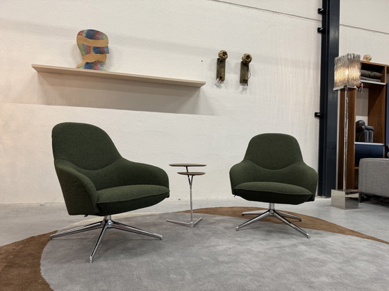 Image 1 of 2 Leolux Lanah Swivel Armchairs De Ploeg Monza