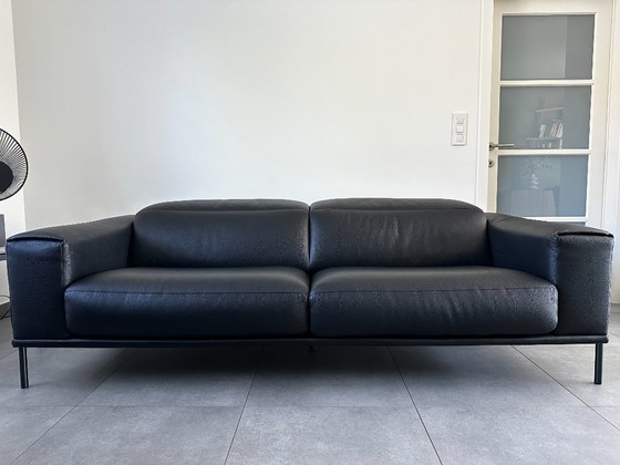 Image 1 of OLTA Spectra Sofa Set – Black Leather – Impeccable Condition