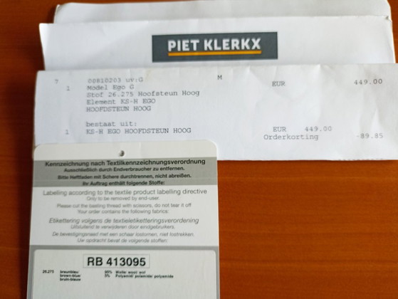 Rolf Benz Sofa Set, Model EGO + Headrest With Original Invoice – Wool (photo 9 of 9)
