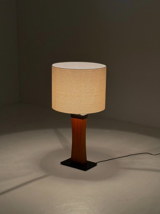 Italian Mid Century teak table lamp – Wood, Metal (photo 14 of 16)