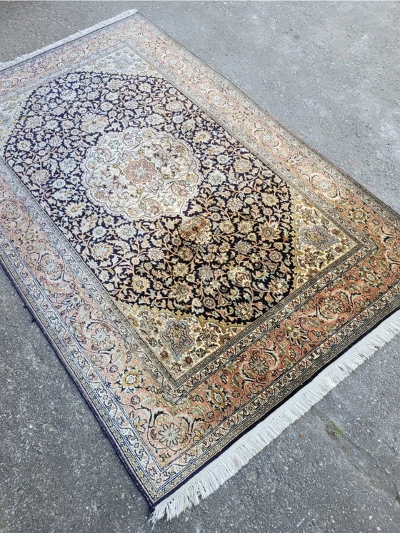 Image 1 of Noble tapis d'Orient noué à la main, pièce unique pich en 100 % soie | soie du Cachemire | 194 x 125 cm
