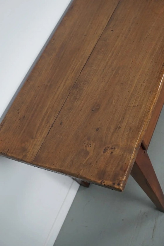 Image 1 of Antiker französischer Beistelltisch im Landhausstil aus Obstbaumholz, 19. Jahrhundert