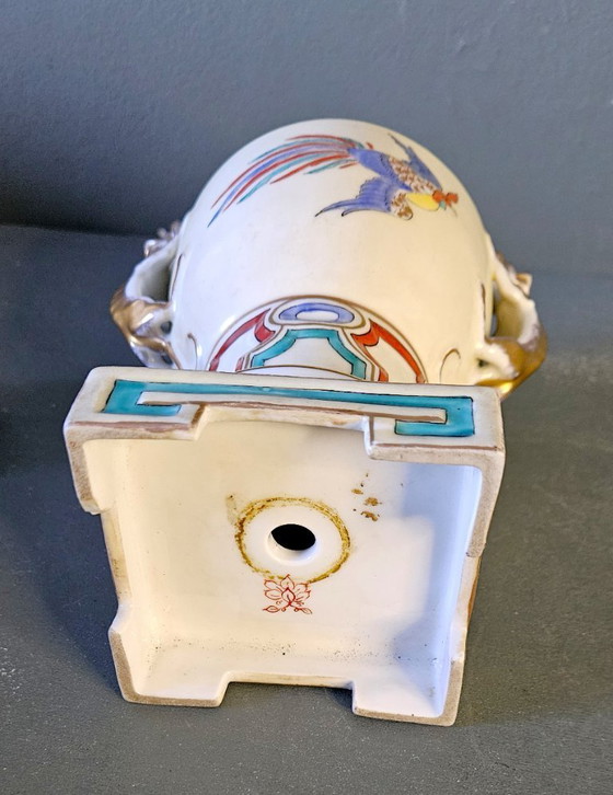 Image 1 of Incienso estilo Kakiemon con tapa de madera